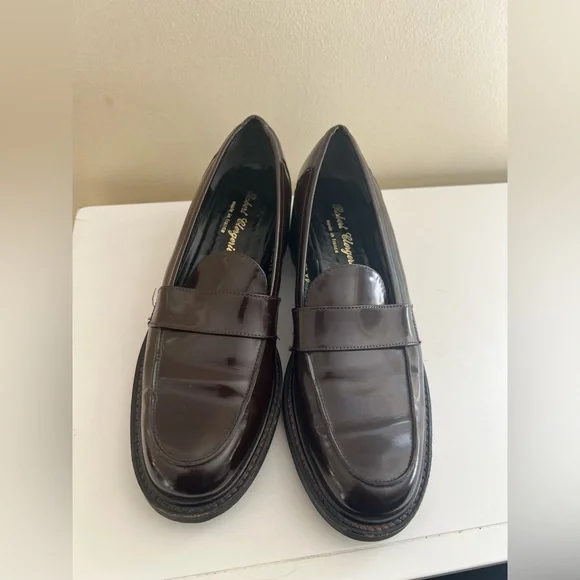 Robert Clergerie Dark Brown Chunky Heel Loafers - Picture 4 of 11